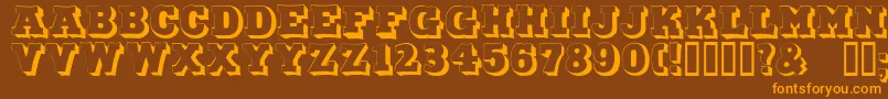 DuoLicht Font – Orange Fonts on Brown Background