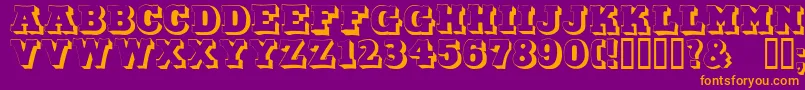 DuoLicht Font – Orange Fonts on Purple Background