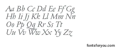 Überblick über die Schriftart JannontextItalic