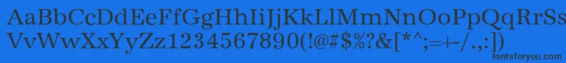 AntiquaRegular Font – Black Fonts on Blue Background