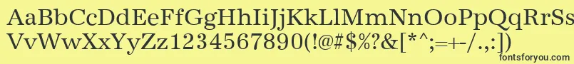 AntiquaRegular Font – Black Fonts on Yellow Background