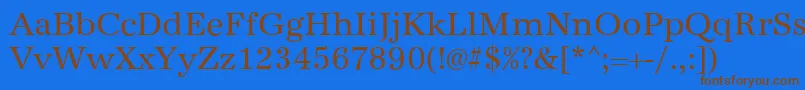 AntiquaRegular Font – Brown Fonts on Blue Background