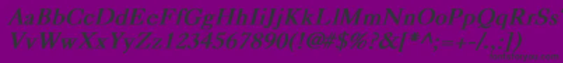 CaslonBoldItalic Font – Black Fonts on Purple Background