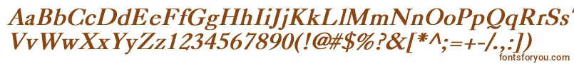 CaslonBoldItalic-fontti – ruskeat fontit