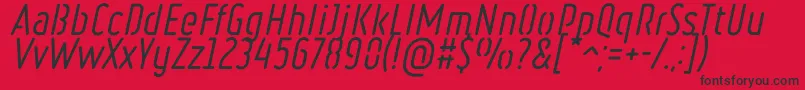 RulerStencilItalic Font – Black Fonts on Red Background