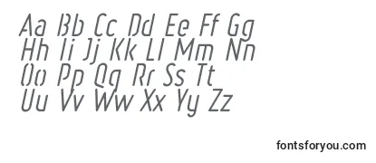 Überblick über die Schriftart RulerStencilItalic