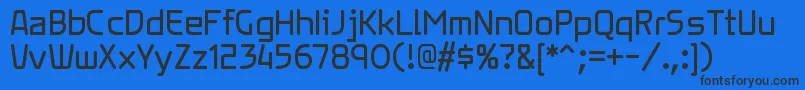 XenarargRegular Font – Black Fonts on Blue Background