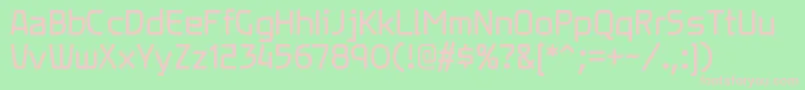 XenarargRegular Font – Pink Fonts on Green Background