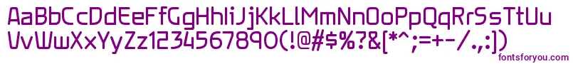 Czcionka XenarargRegular – fioletowe czcionki