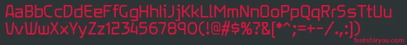 XenarargRegular Font – Red Fonts on Black Background