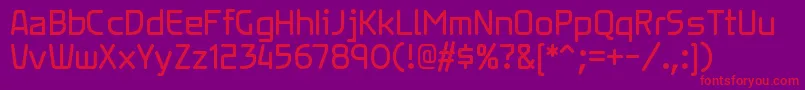 XenarargRegular Font – Red Fonts on Purple Background