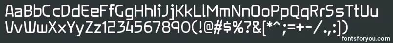 XenarargRegular-fontti – valkoiset fontit mustalla taustalla