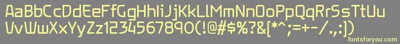 XenarargRegular Font – Yellow Fonts on Gray Background