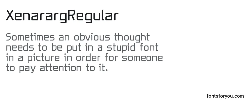 Review of the XenarargRegular Font