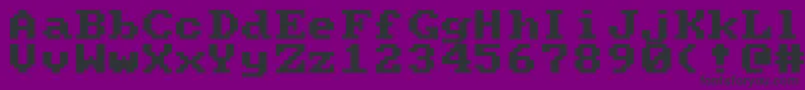 Pcsenior Font – Black Fonts on Purple Background