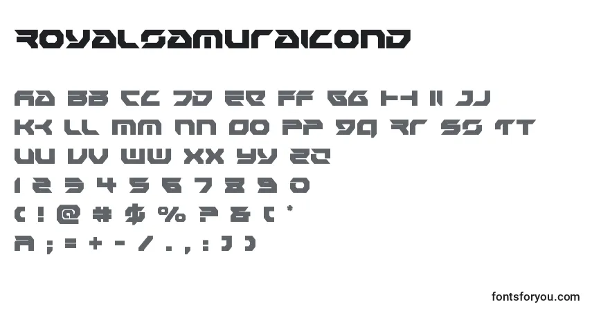 Royalsamuraicondフォント–アルファベット、数字、特殊文字