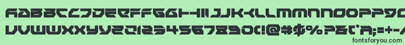 Royalsamuraicond Font – Black Fonts on Green Background