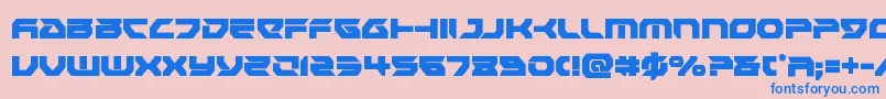 Royalsamuraicond Font – Blue Fonts on Pink Background