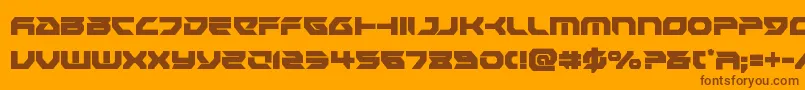 Royalsamuraicond Font – Brown Fonts on Orange Background