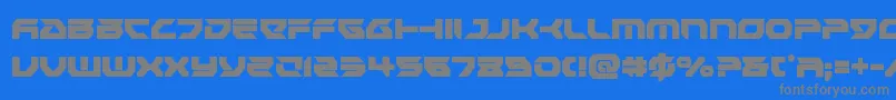 Czcionka Royalsamuraicond – szare czcionki na niebieskim tle