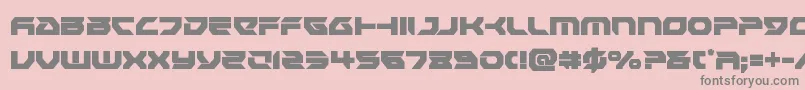 フォントRoyalsamuraicond – ピンクの背景に灰色の文字