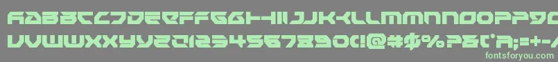 フォントRoyalsamuraicond – 灰色の背景に緑のフォント