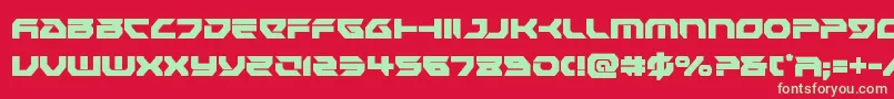 Royalsamuraicond Font – Green Fonts on Red Background