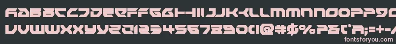 フォントRoyalsamuraicond – 黒い背景にピンクのフォント