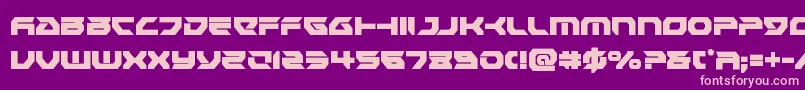 フォントRoyalsamuraicond – 紫の背景にピンクのフォント