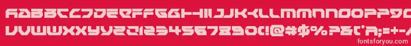 フォントRoyalsamuraicond – 赤い背景にピンクのフォント