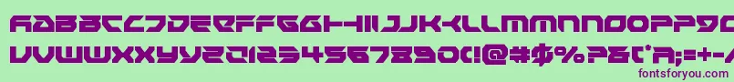 Royalsamuraicond Font – Purple Fonts on Green Background