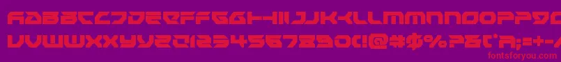 フォントRoyalsamuraicond – 紫の背景に赤い文字