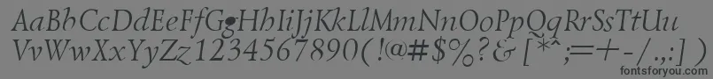 LazurskyItalic.001.001 Font – Black Fonts on Gray Background