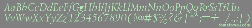 LazurskyItalic.001.001-Schriftart – Grüne Schriften auf grauem Hintergrund