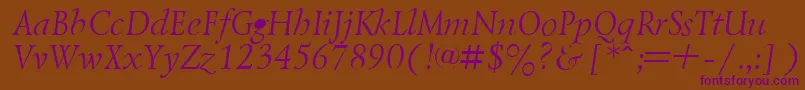 More about LazurskyItalic.001.001 Font LazurskyItalic.001.001 Font – Purple Fonts on Brown Background