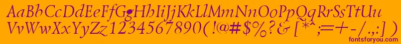 More about LazurskyItalic.001.001 Font LazurskyItalic.001.001 Font – Purple Fonts on Orange Background