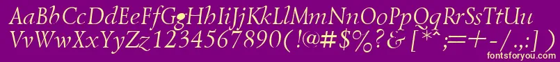 fuente LazurskyItalic.001.001 – Fuentes Amarillas Sobre Fondo Morado