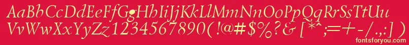 fuente LazurskyItalic.001.001 – Fuentes Amarillas Sobre Fondo Rojo