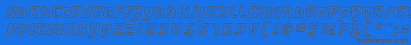 More about SfRetroesqueOutlineOblique Font SfRetroesqueOutlineOblique Font – Brown Fonts on Blue Background
