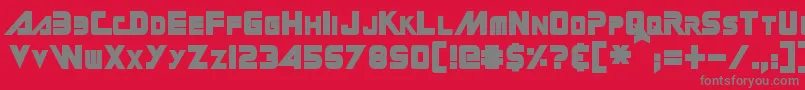 GinRai Font – Gray Fonts on Red Background