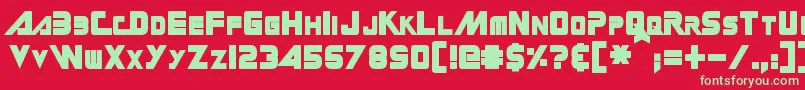 GinRai Font – Green Fonts on Red Background