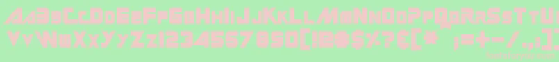 GinRai Font – Pink Fonts on Green Background