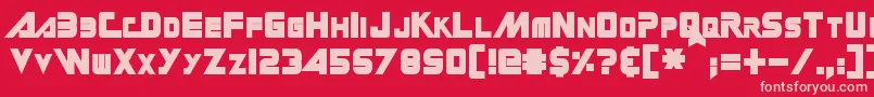 GinRai Font – Pink Fonts on Red Background