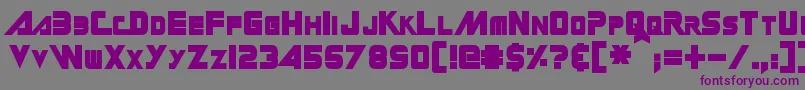 Шрифт GinRai – фиолетовые шрифты на сером фоне