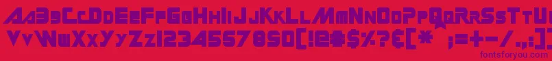 GinRai Font – Purple Fonts on Red Background
