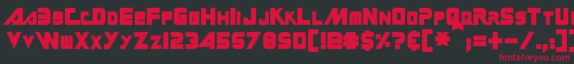 GinRai Font – Red Fonts on Black Background