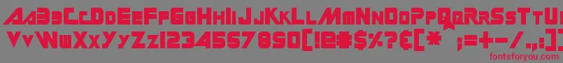 GinRai Font – Red Fonts on Gray Background