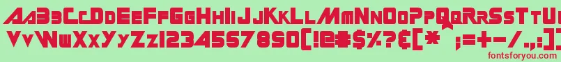 GinRai Font – Red Fonts on Green Background