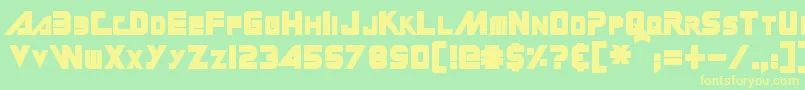 GinRai Font – Yellow Fonts on Green Background