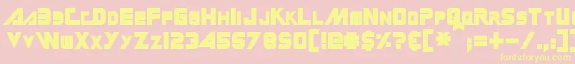 GinRai Font – Yellow Fonts on Pink Background